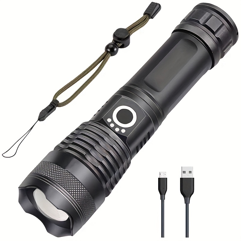 APLOS T02 1800 Lumens Tactical Flashlight, USB-C Rechargeable LED Flashlight  for Emergencies, EDC, Searching