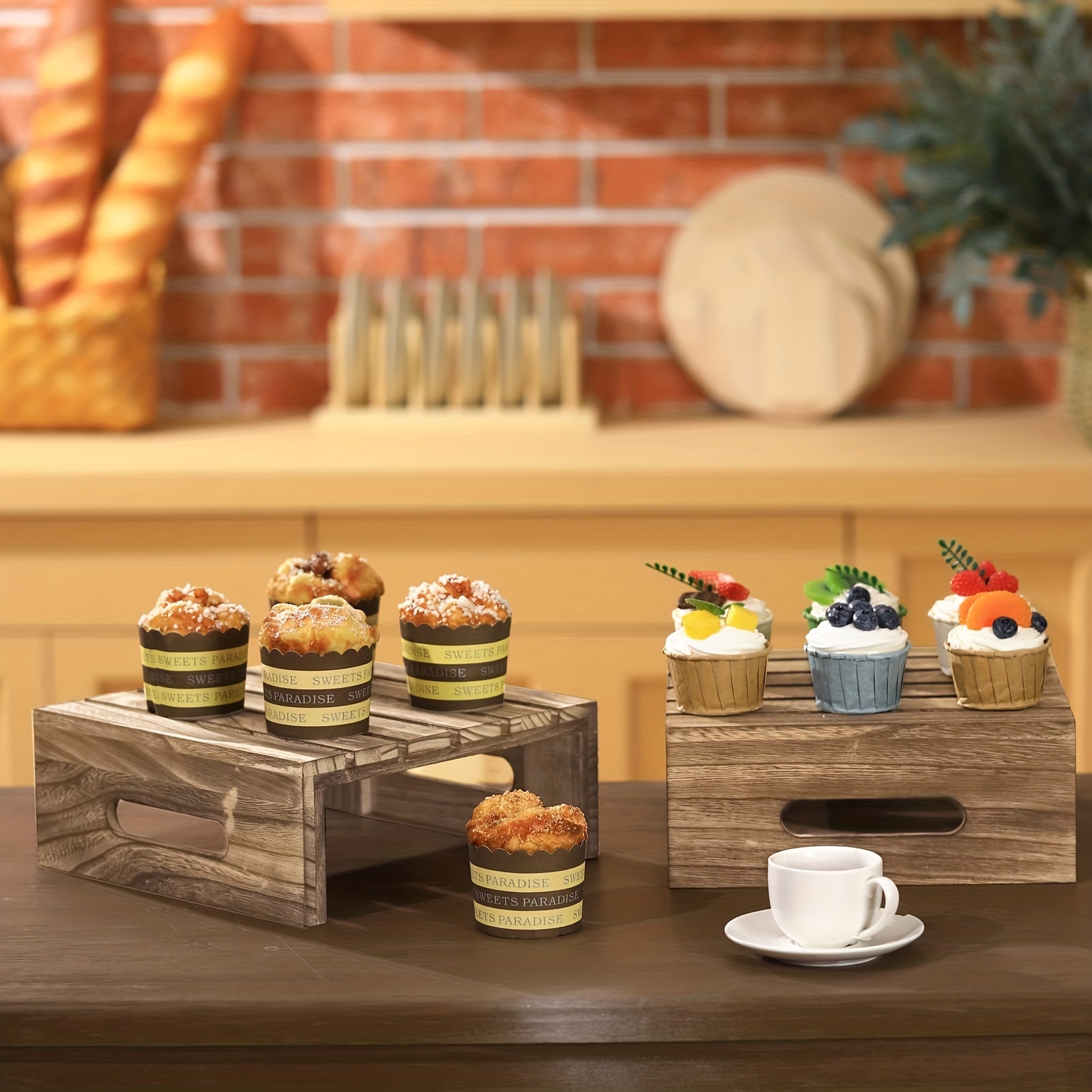 1pc Alzata Cupcake In Legno Vassoio Esposizione Tavolo - Temu Switzerland