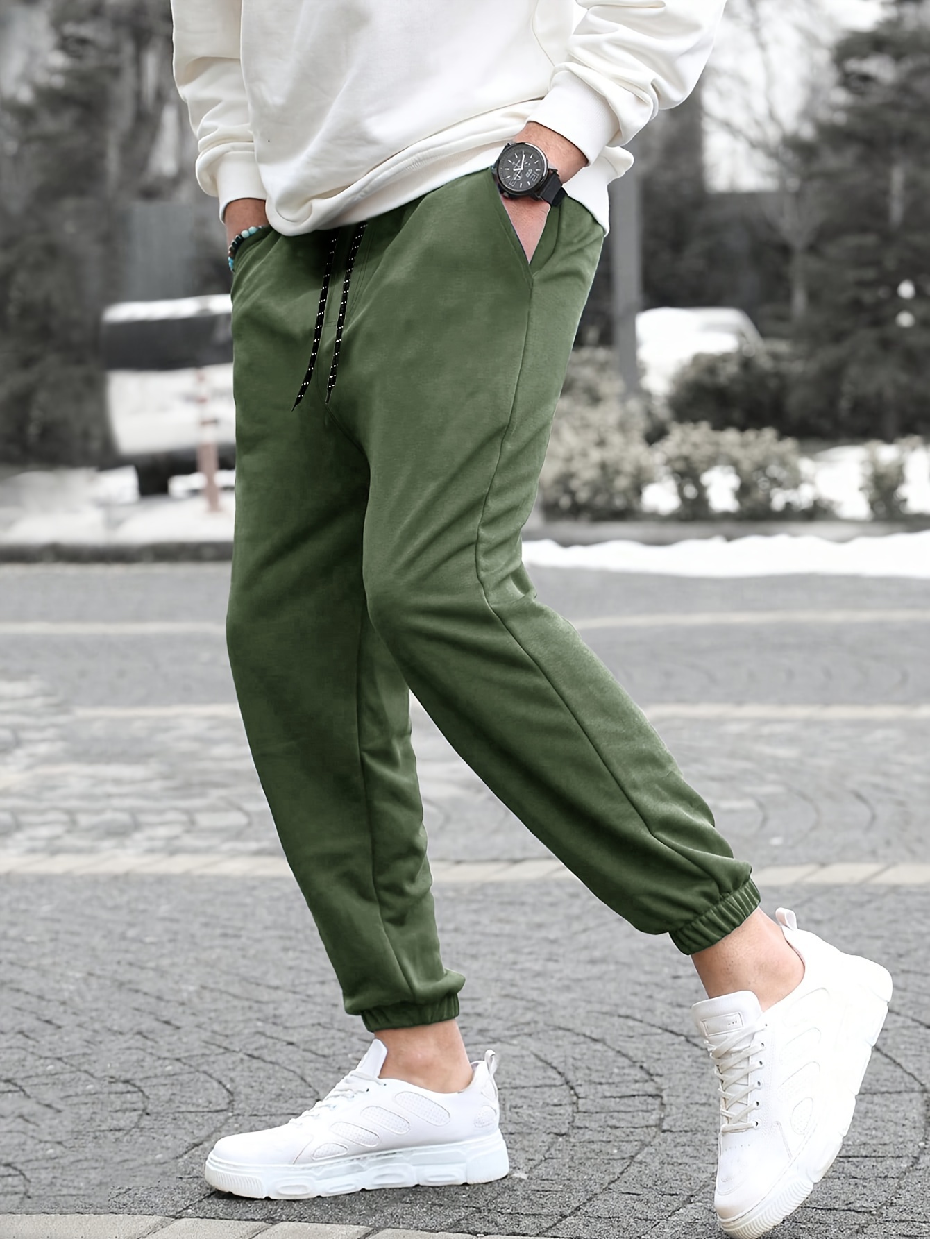 Cargo Pants Men Ankle Length Streetwear Casual Pants Men Military Style Slim  Fit Pure Cotton Trouser Japan Style Black Pants Men - Casual Pants -  AliExpress