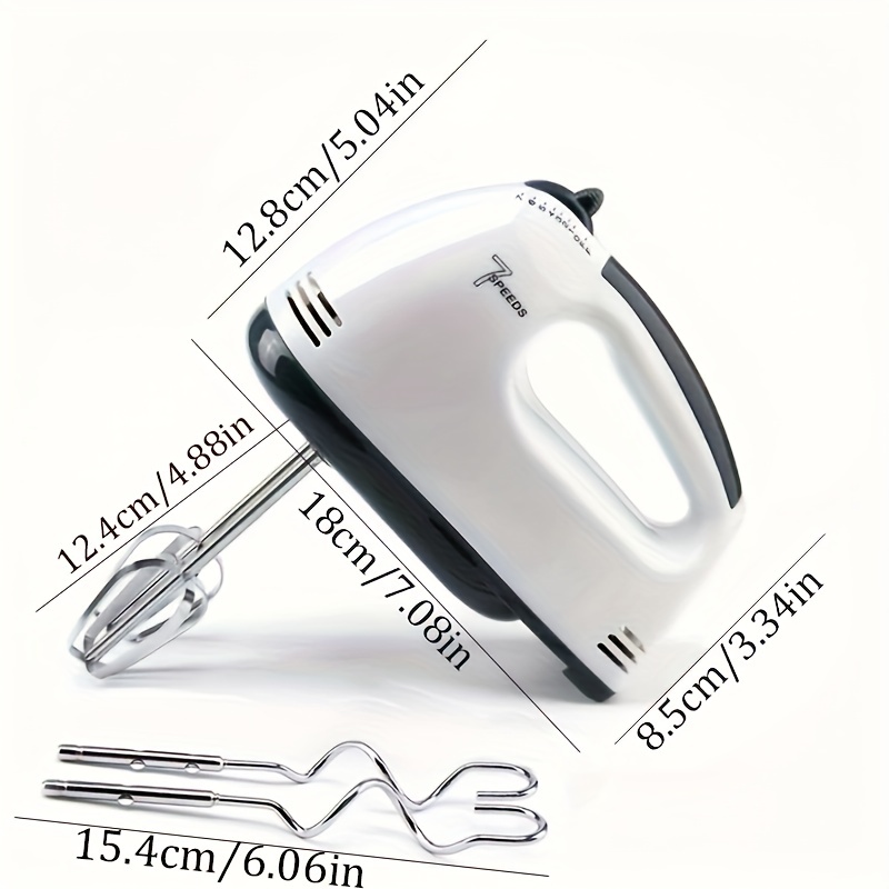 1pc Electric Hand Mixer, 7-Speed Hand-Held Egg Beater Whisk Breaker,  Electric Mixer, Home Appliances Stirrer, Electric Food Mixers Kitchen Bowl  Aid Wh