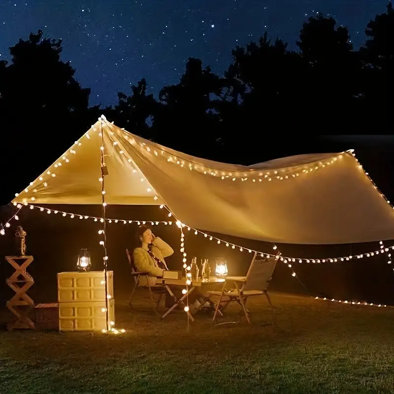 Outdoor Camping Lights Curtain Atmosphere String Lights - Temu