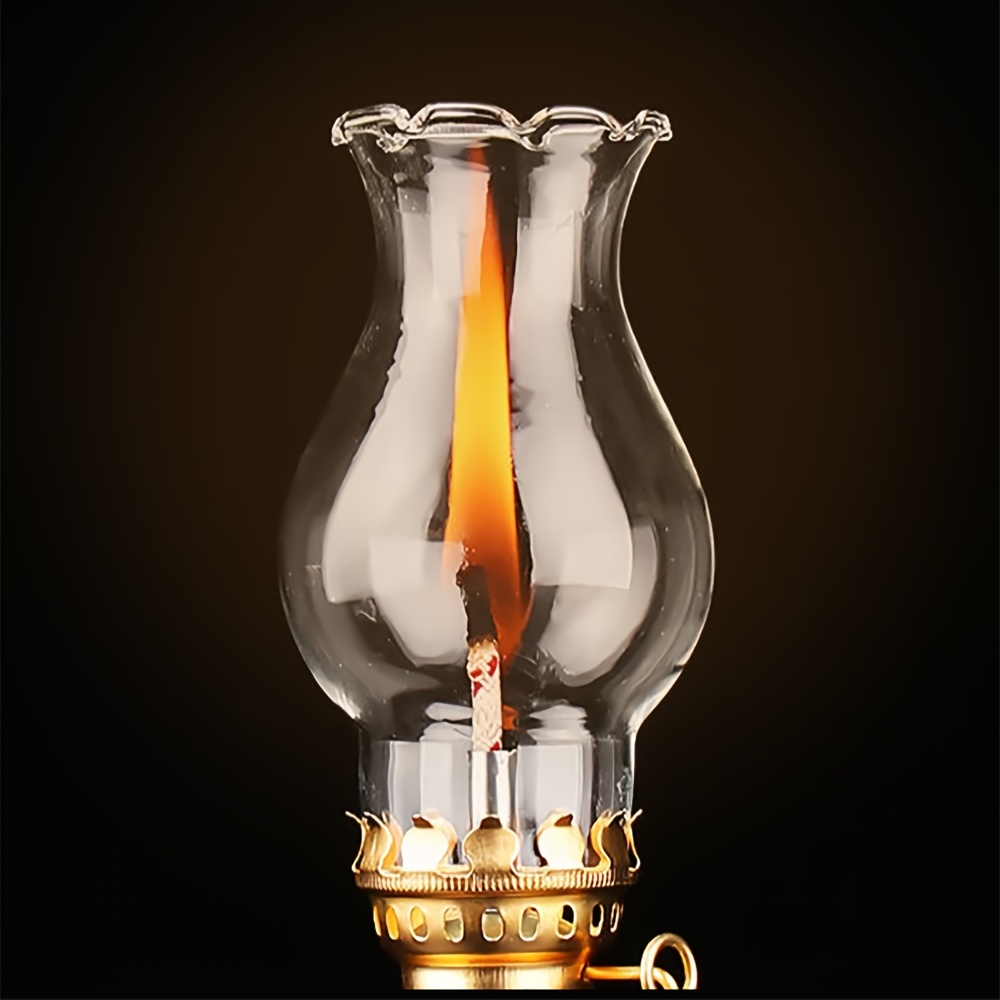 2pcs Oil Lamp With Adjustable Fire Wick, Oil Lamps For Indoor Use, Kerosene  Lamp With Wicks, Oil Lantern/Hurricane Lamp With Fire Control Knob,home De