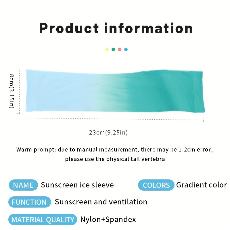 Ice Sleeve Sunscreen Arm Guard UV Protection For Cycling