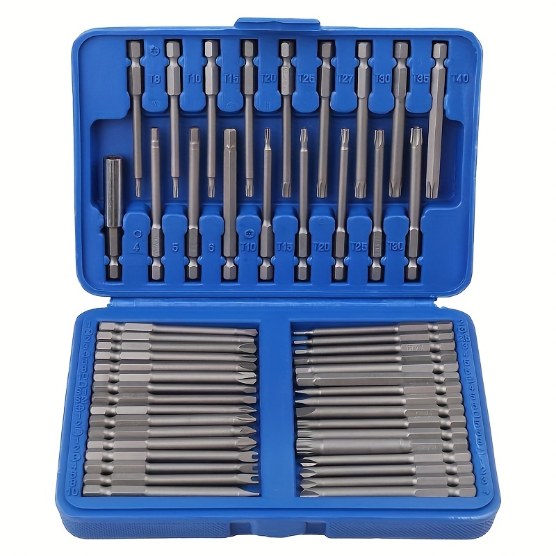 36 50pcs 75 long magnetic screwdriver bit set - Temu