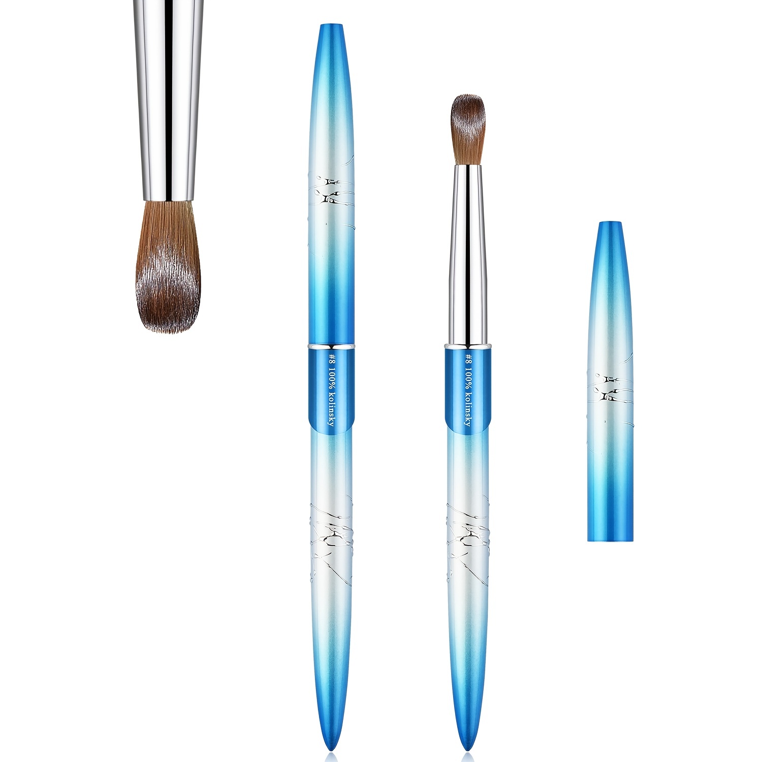 Acrylic Nail Brush 100% Pure Kolinsky Acrylic Brushes for Nails Oval R –  Nail Brush Factroy