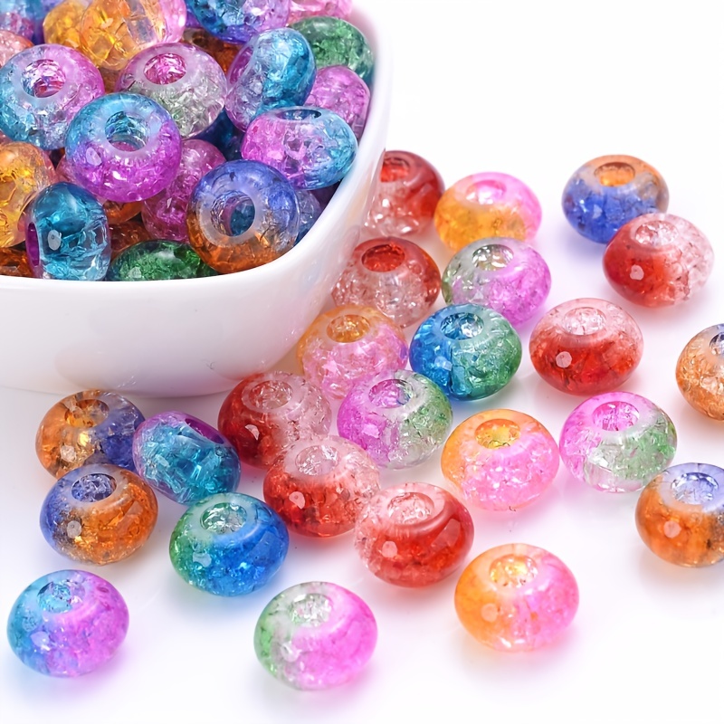 20Pcs Beads for Jewelry Making Colorful Transparent Candy Acrylic Beads for  Bracelets Loose Spacer Glass Beads DIY Necklace