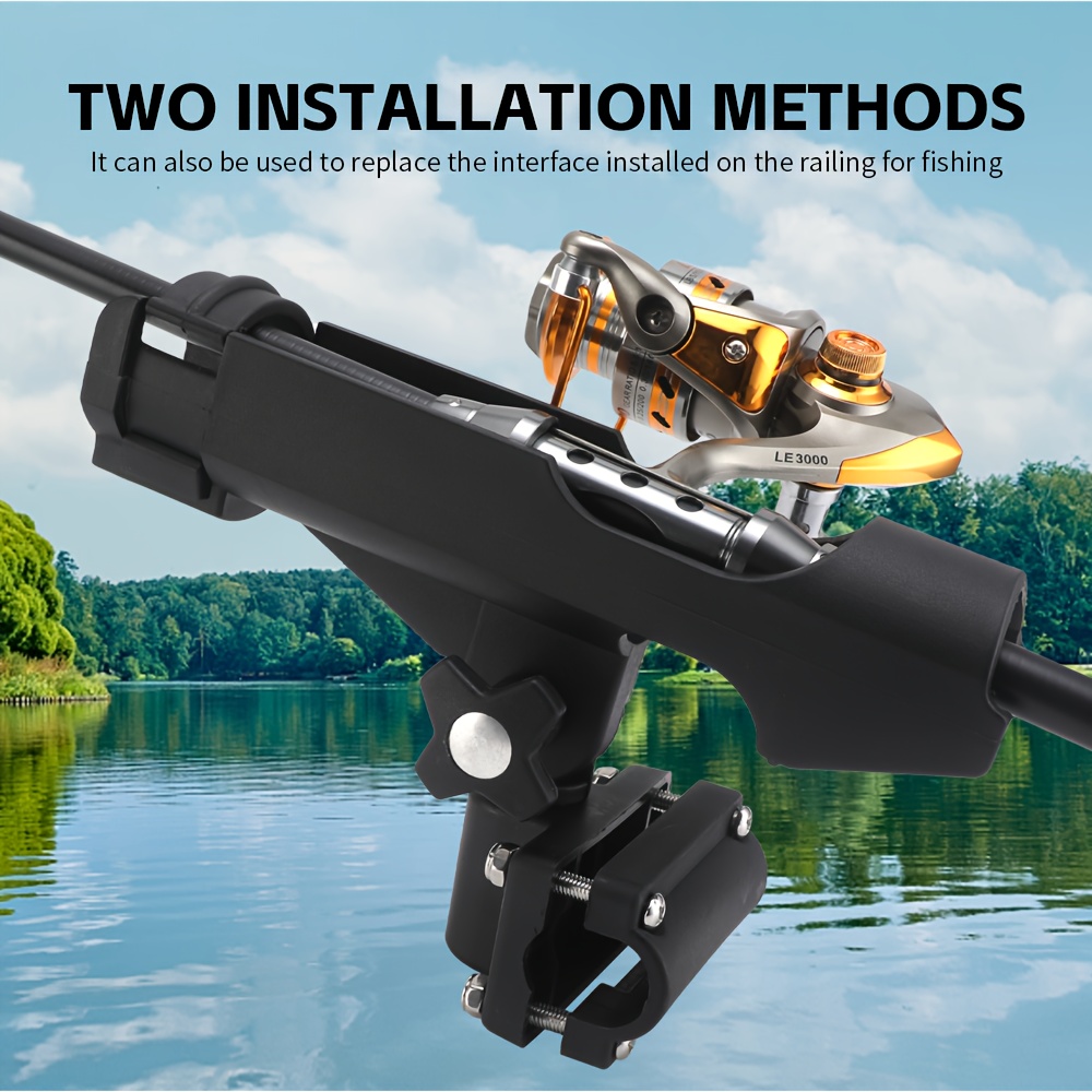 1pcs 360 Degree Adjustable Fishing Rod Holder Large Clamp For Boat Fishing  Foldable Rack For Easy Storage And Transport, Shop On Temu And start  Saving