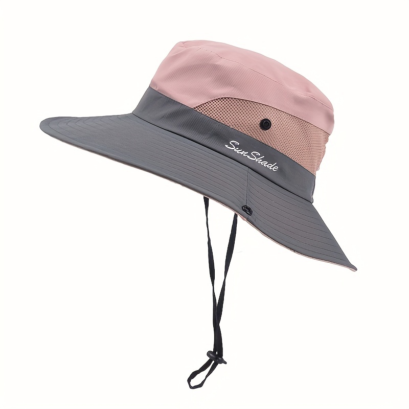 Men and Women Summer Quick Drying Outdoor Fishing Bucket Beach Visor Hat  Neck Guard Girth Fisherman Brimmed Hats