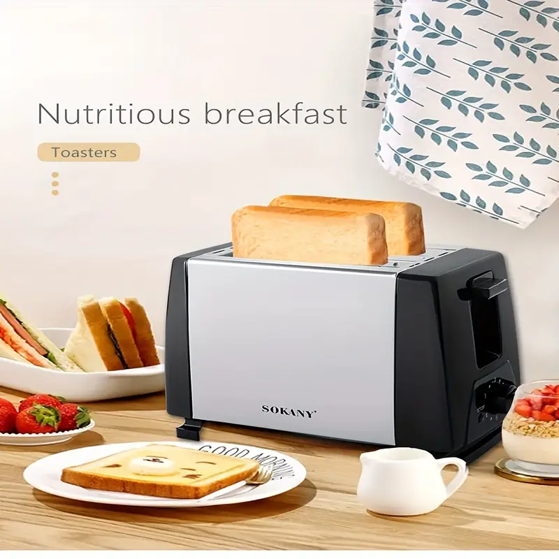 1pc, Electric Toaster, 2 Slice Toaster, Home Use Automatic Breakfast  Machine, Multi-function Toaster Bread Maker, Kitchen Accessories Baking  Supplies
