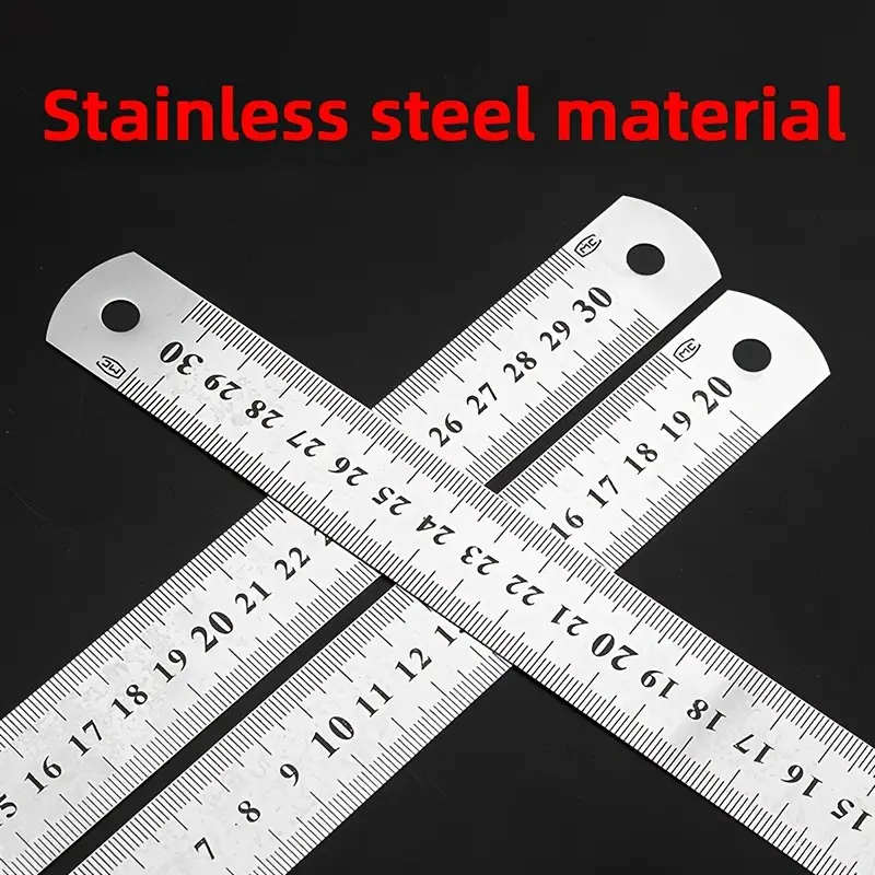 Thickened Stainless Steel Ruler Steel Ruler - Temu Japan