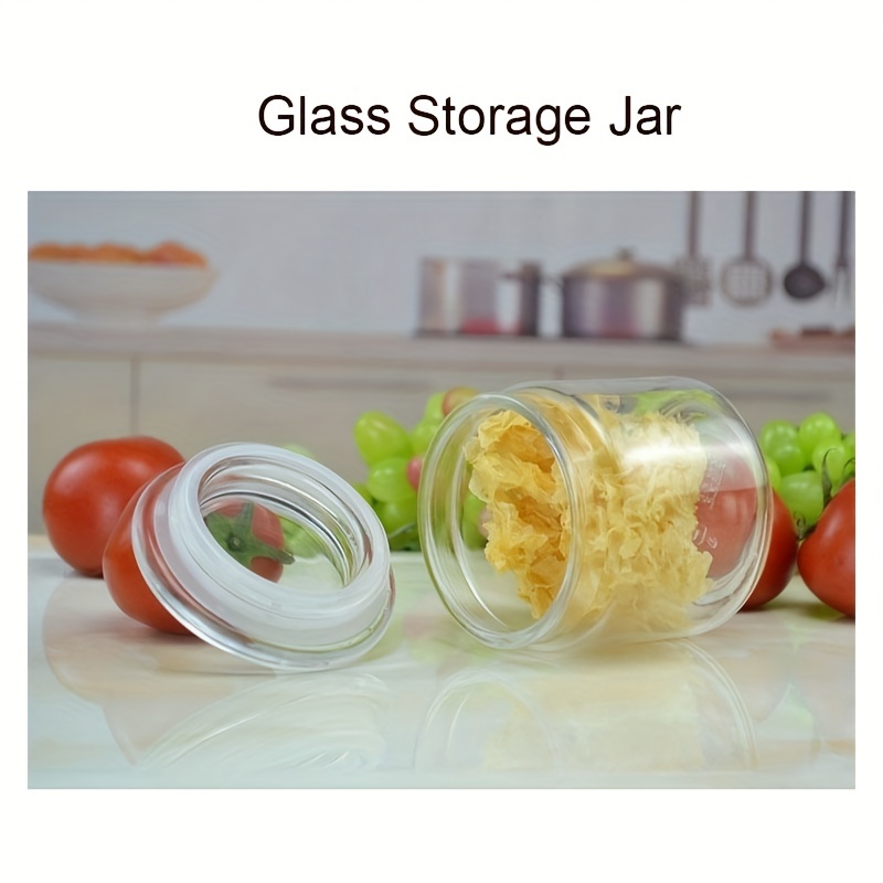 Transparent Glass Storage Jar With Airtight Lid - Perfect For Storing Jam,  Honey, Tea, Coffee Beans, Sugar, Candy, , Spices - Portable And Easy To Use  For Home Kitchen Supplies - Temu