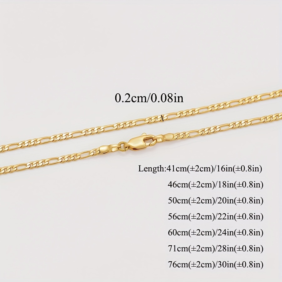 2mm figaro on sale gold chain