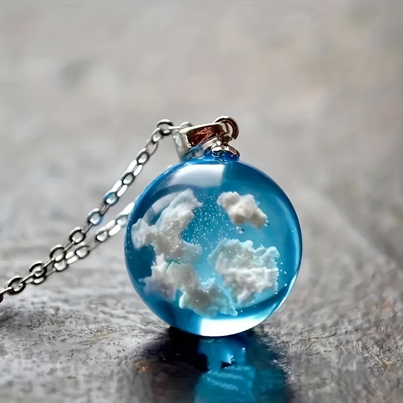 Sky Cloud Luminous Necklace Resin Pendant Necklace