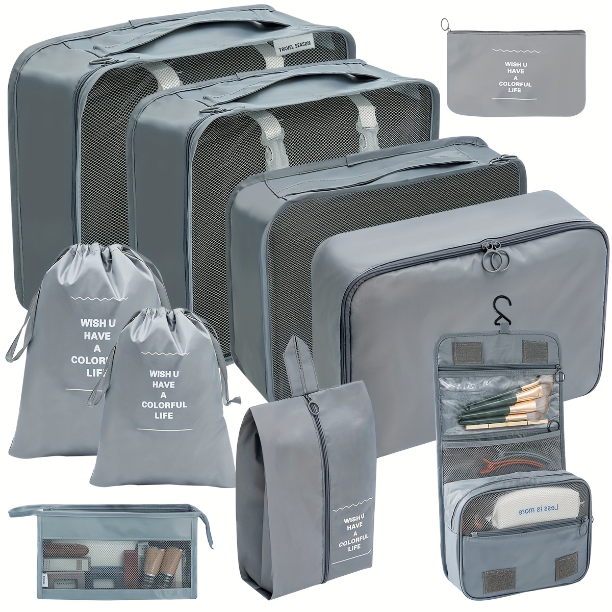 Packing Cubes Suitcase Lightweight Various Sizes Luggage - Temu
