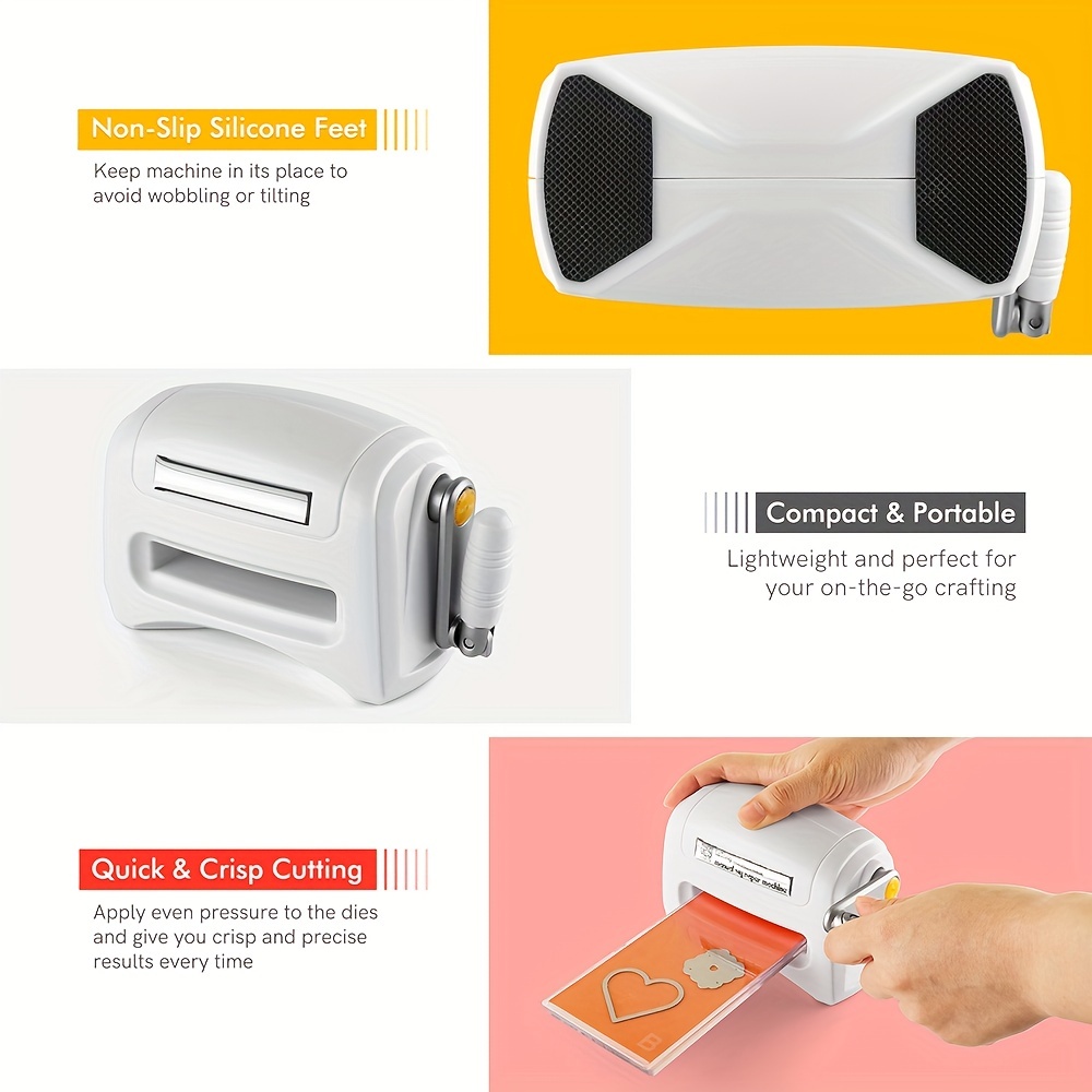  IKASEFU Máquina de estampado manual de troquelado portátil Mini  máquina troqueladora para manualidades de papel, proyectos de bricolaje,  tarjetas de invitaciones y álbumes de recortes : Arte y Manualidades