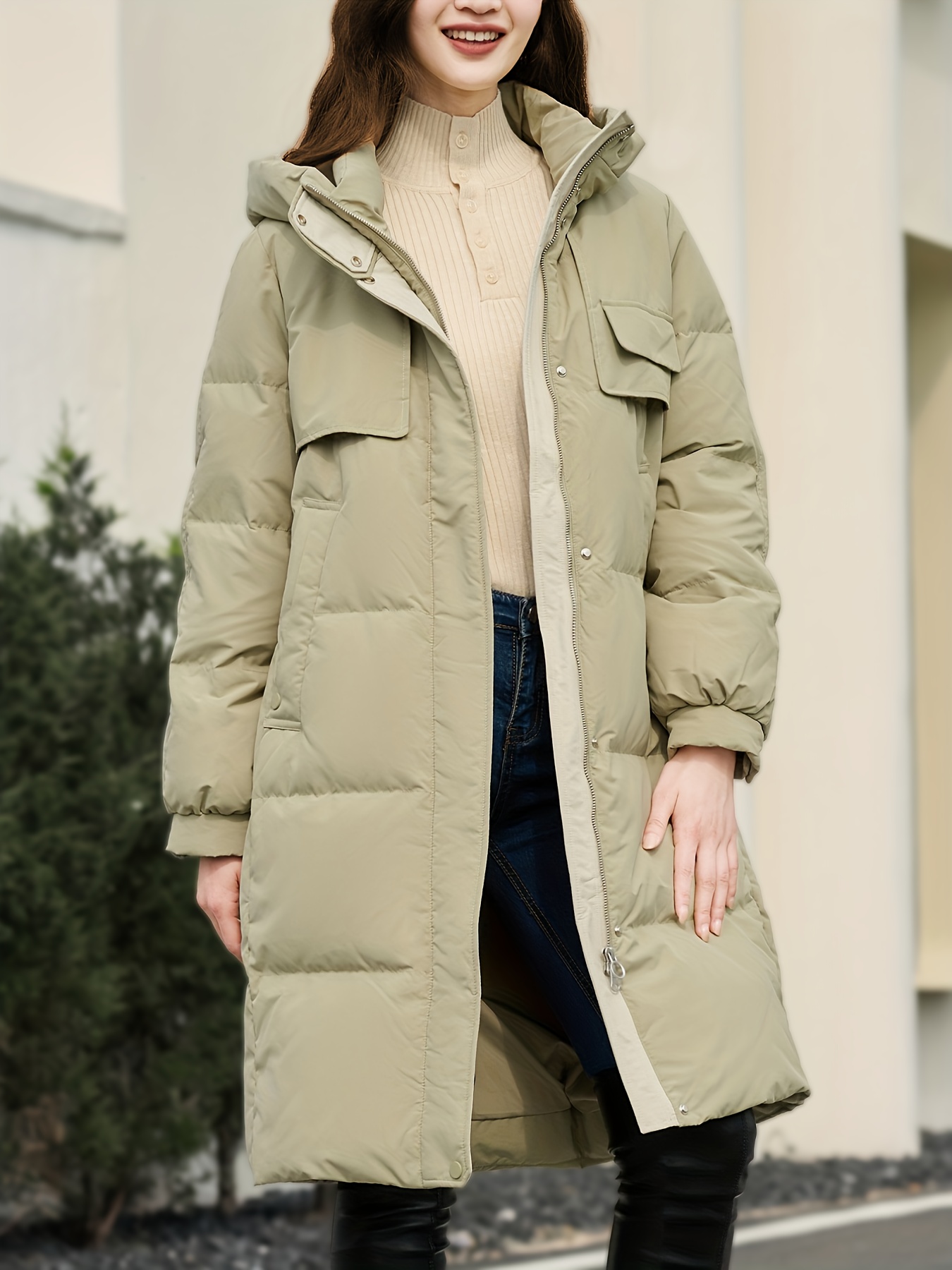 Abrigos Mujer Invierno Elegantes Abrigo Plumas Mujer Ligero Cuello Alto  Cálido Abrigo Plumas Mujer Invierno Cálido a Prueba De Viento Chaqueta