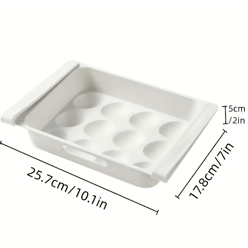 1pc Adjustable Egg Holder for Refrigerator - Snap-On Egg Container for Mini  Fridge Drawer - Organize Your Fridge with Pull-Out Egg Tray - Kitchen