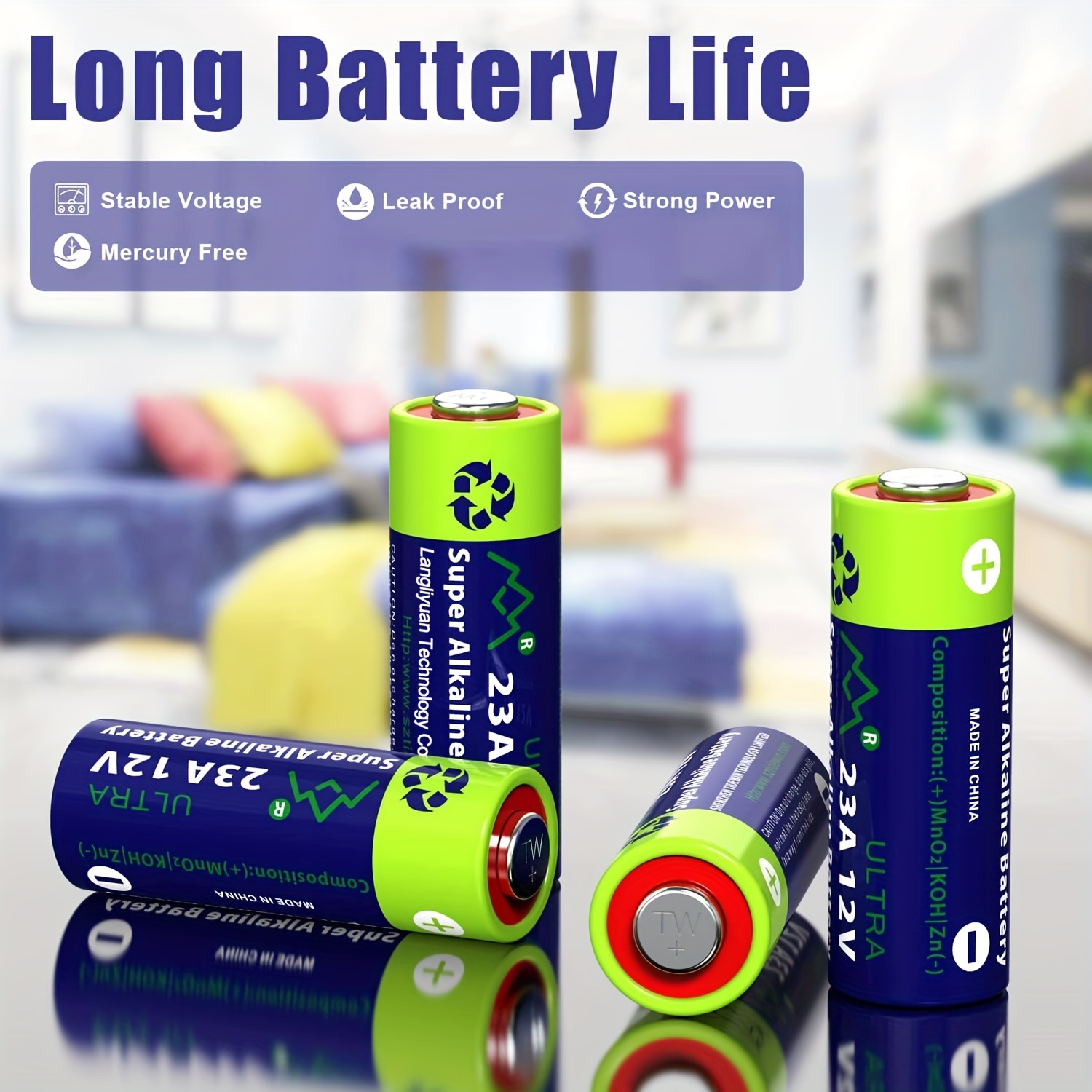 A23 12V Alkaline 23-A replacement battery 23AE GP - 5 Pack 