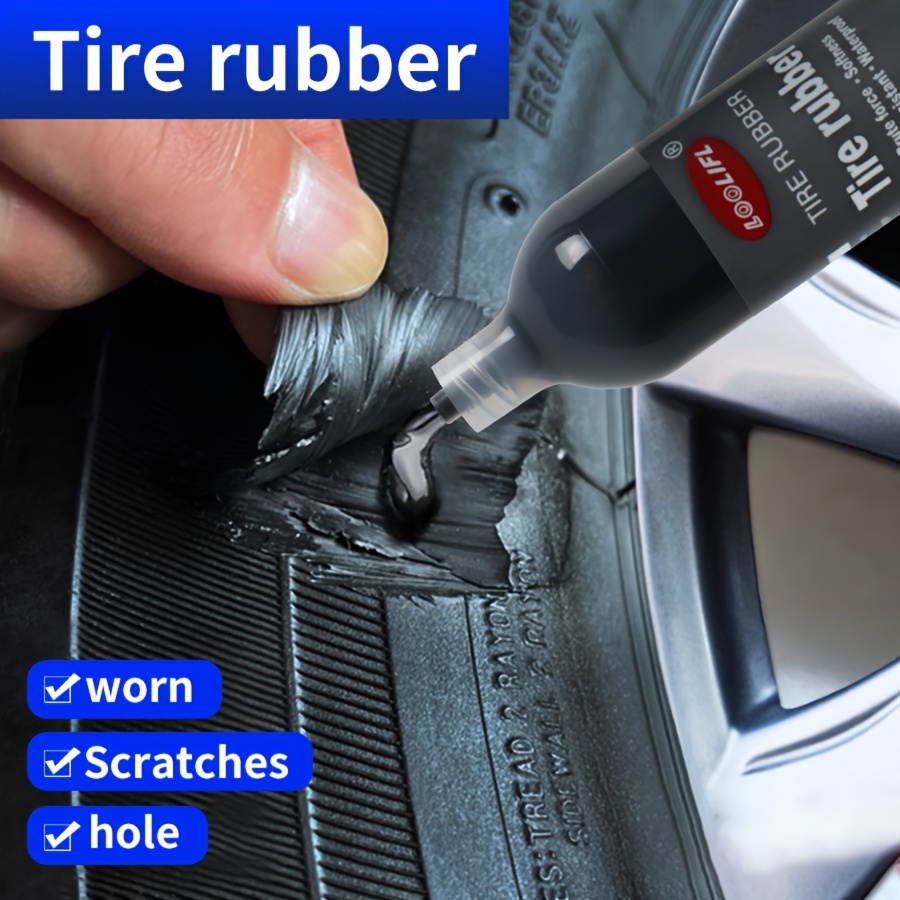 Réparation durable Pneu Fissures Forte colle noire Adhésif silicone pour  pneus Colle universelle pour pneus Colle universelle pour pneus