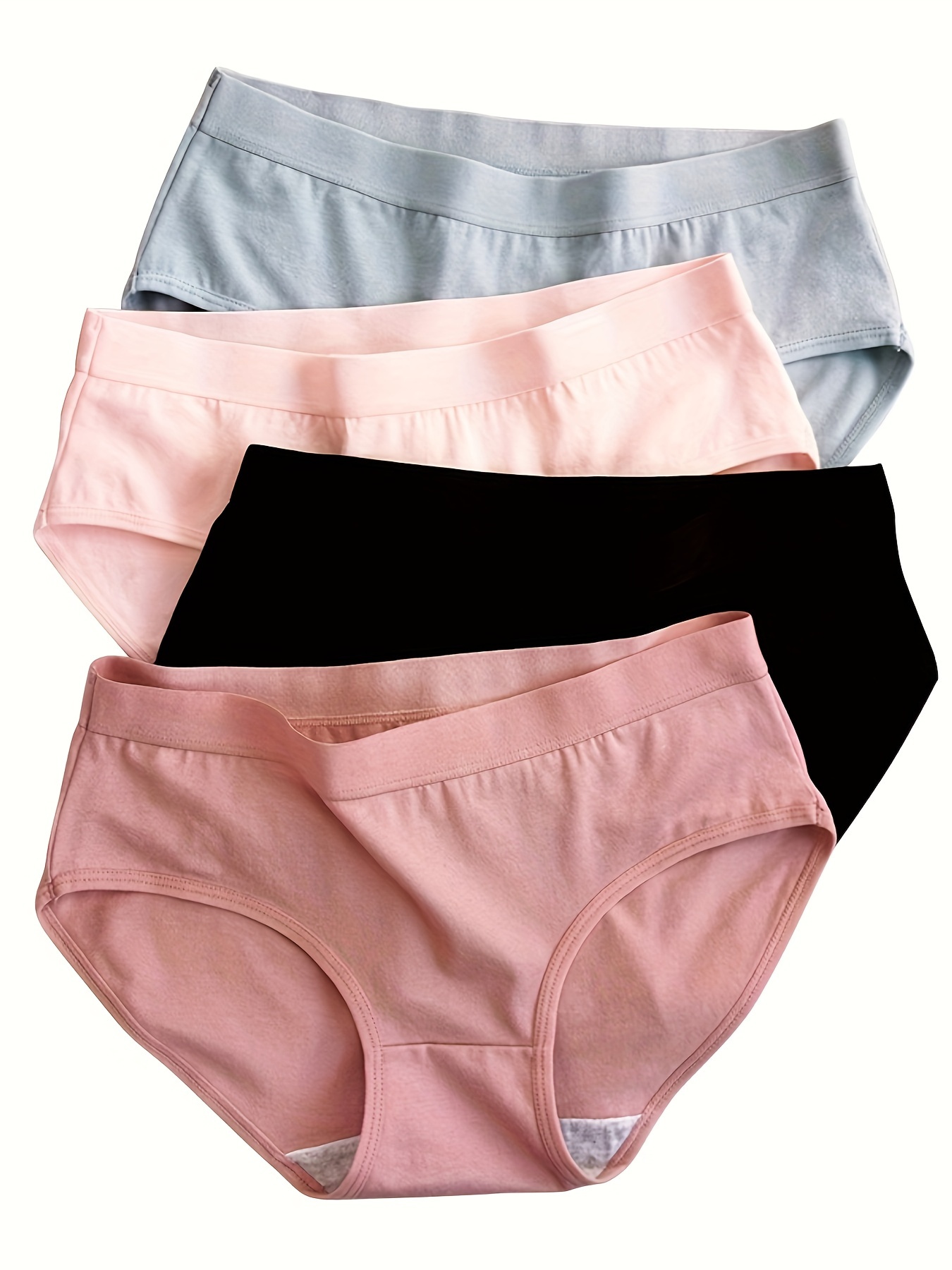 Aayomet Women's Brief Underwear Women's Border Leopard Print Four Layer  Underwear Women's Pants,Blue M