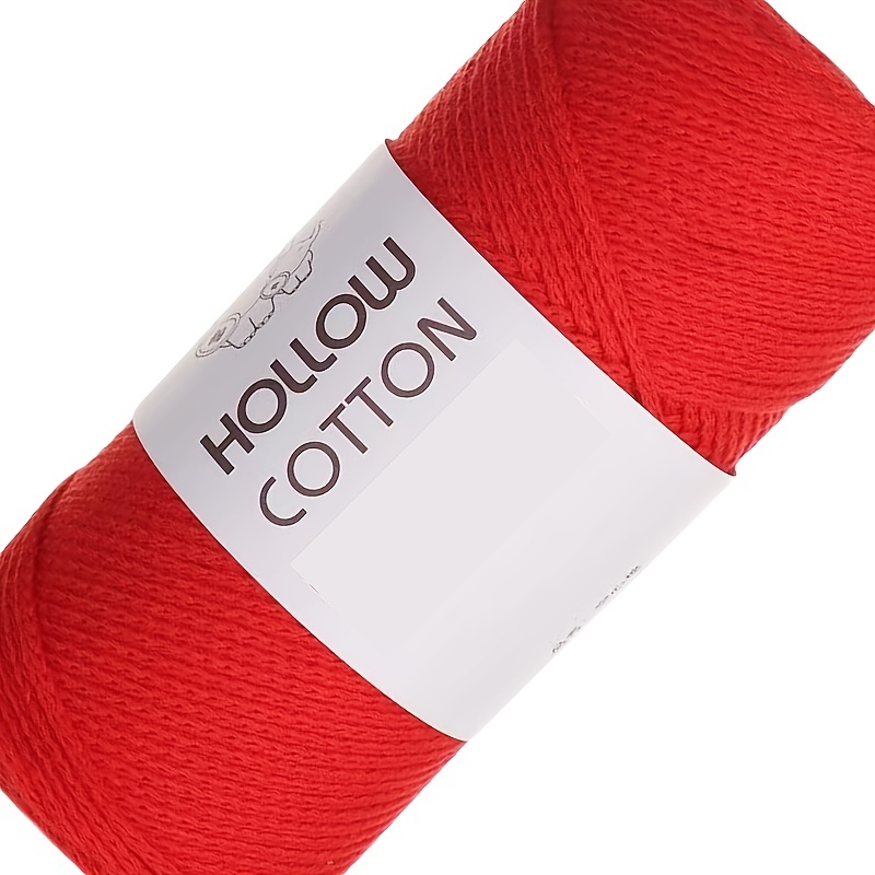 Red Series Solid Color Hollow Cotton Yarn Polyester Yarn - Temu