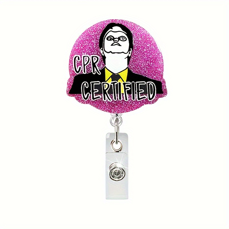 Glitter Acrylic Bone Retractable Badge Reel Gift Pull Badge - Temu Australia