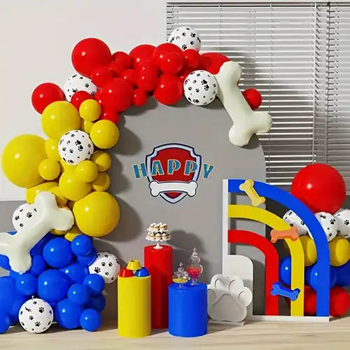 Ballon en latex imprimé chien, 10 pièces, 12 pouces, décoration de