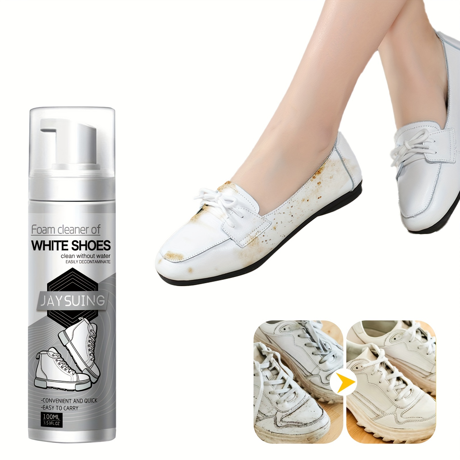 Shoe Cleaning Cream Shoe Cleaner Leather Shoes Brightening - Temu