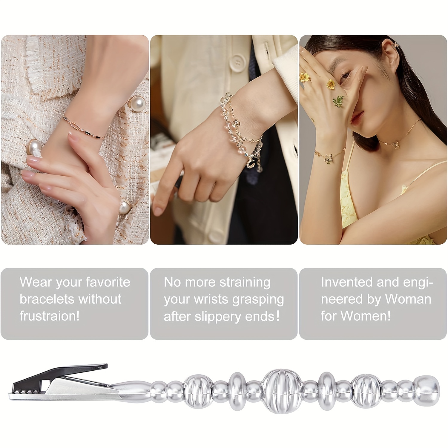 Medca Bracelet Buddy - Jewelry Helper Quick Clasp Plastic Bracelet Fastener  