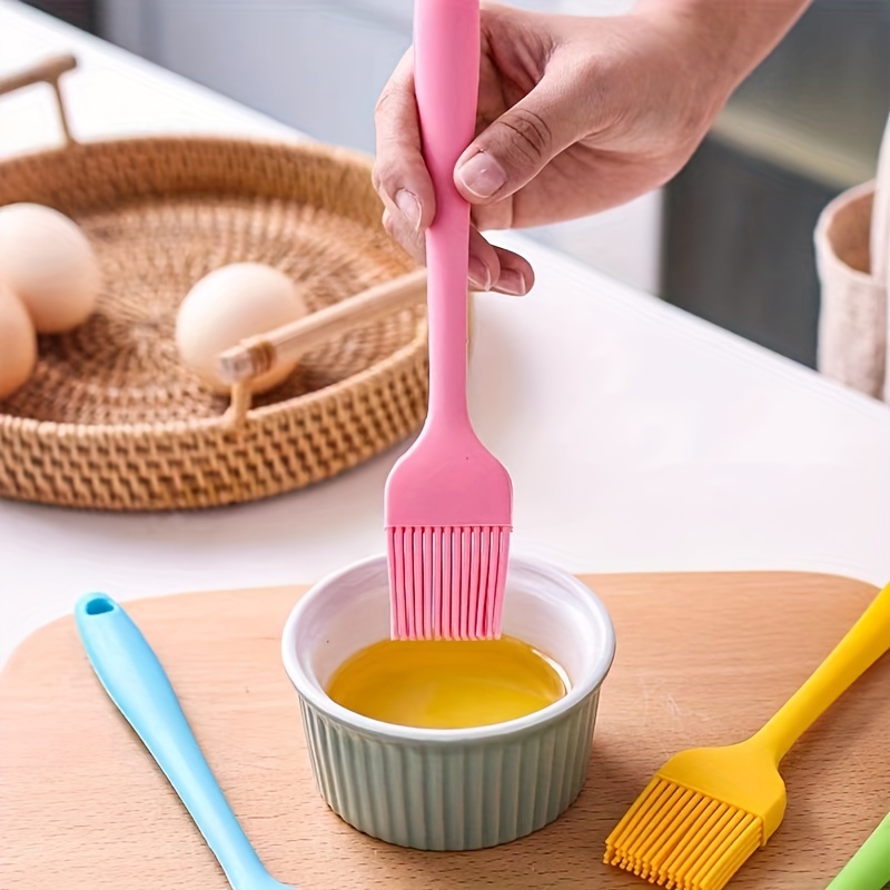 3 Pcs Silicone Oil Brush High Temperature Resistant Silicone Oil Brush  Butter Barbecue Brush Bristle Brush Baking Tools