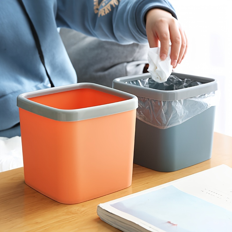 Desktop Small Trash Mini Plastic Garbage Lid Tabletop - Temu