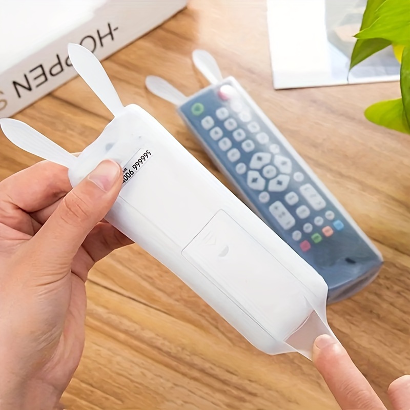 1pc Luminous Silicone Remote Control Cover, Rabbit Ears Dustproof Anti-Fall Protective Case for TV and Air Conditioner Remotes