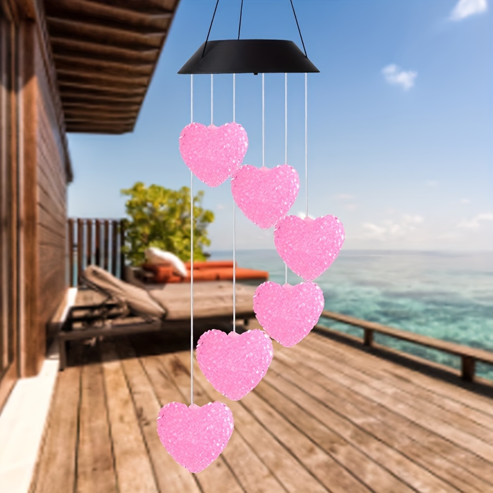  Heart Shape Wind Chimes for Garden, Gifts for Mom