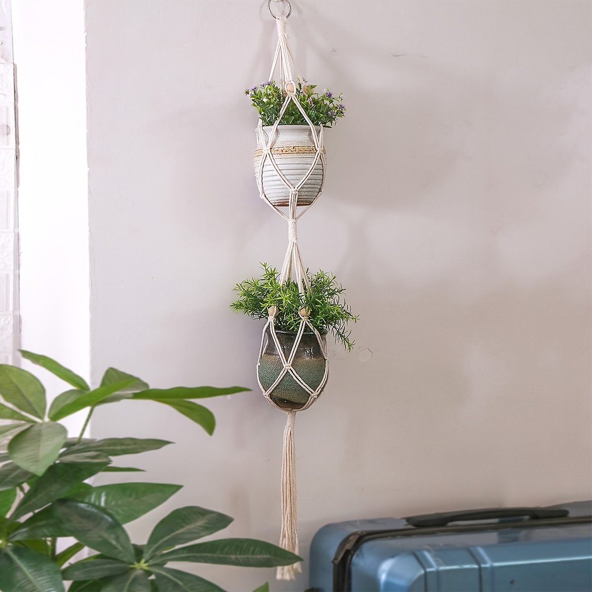 Macrame Plant Hanger Handmade Macrame Wall Hanging Boho Home Decor Plant  Holder