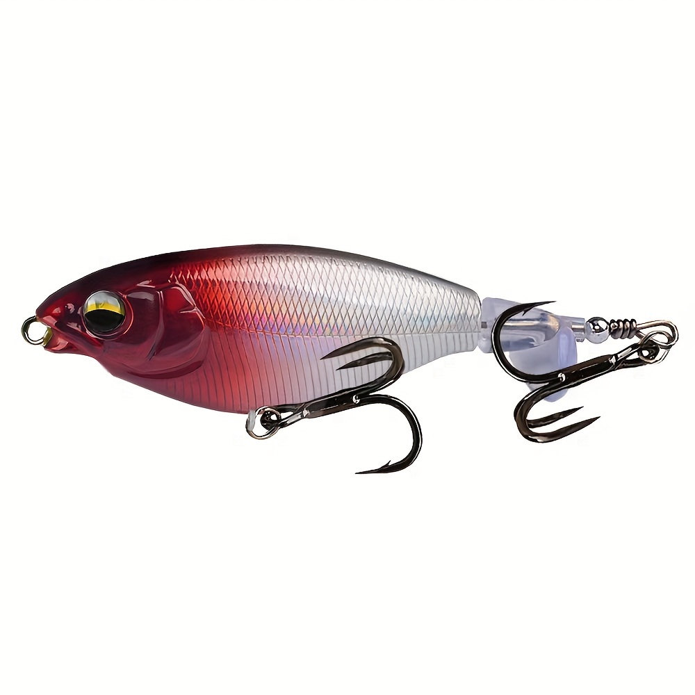 Whopper Plopper - Bass Topwater Lures with Rotating Tail