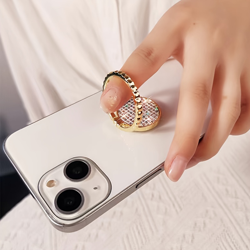 Anello porta-smartphone o tablet per mettere il cellulare al dito ed  evitare cadute e rotture L'anello ruota 360° e s'inclina fino a 180°