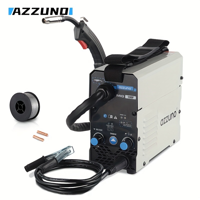 AZZUNO1 MIG 溶接機、ポータブル小型 110 V 単一電圧ガス溶接機なし、家庭用ガス溶接機