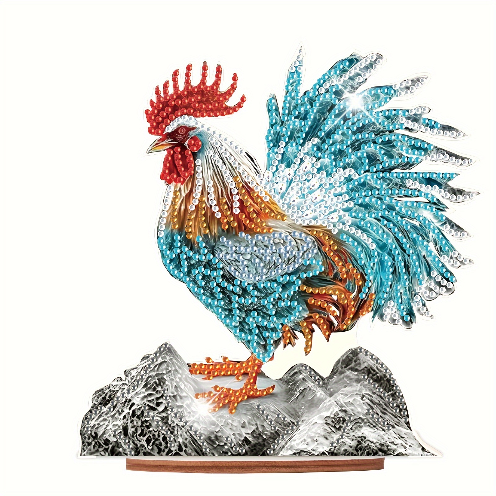  DIY Diamond Painting Kits for Teens,Animal Big Rooster,Autumn  Farm Landscape,5D Full Round Drill Diamond Painting kit Christmas  Thanksgiving Decorati - 40x50cm