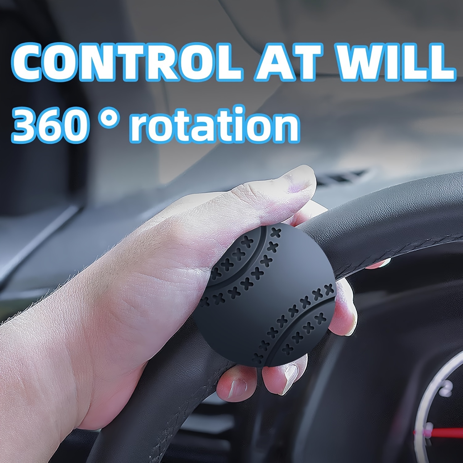 Auto 360 ° Lenkrad Spinner Knopf Power Griff Kugel Hands teuerung