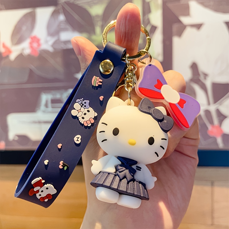 1pc Cute Hello Kitty Pendant Keychain, Car Keyring, Mobile Phone Bag Hanging, Jewelry, Jewels Accessories Gifts,Temu