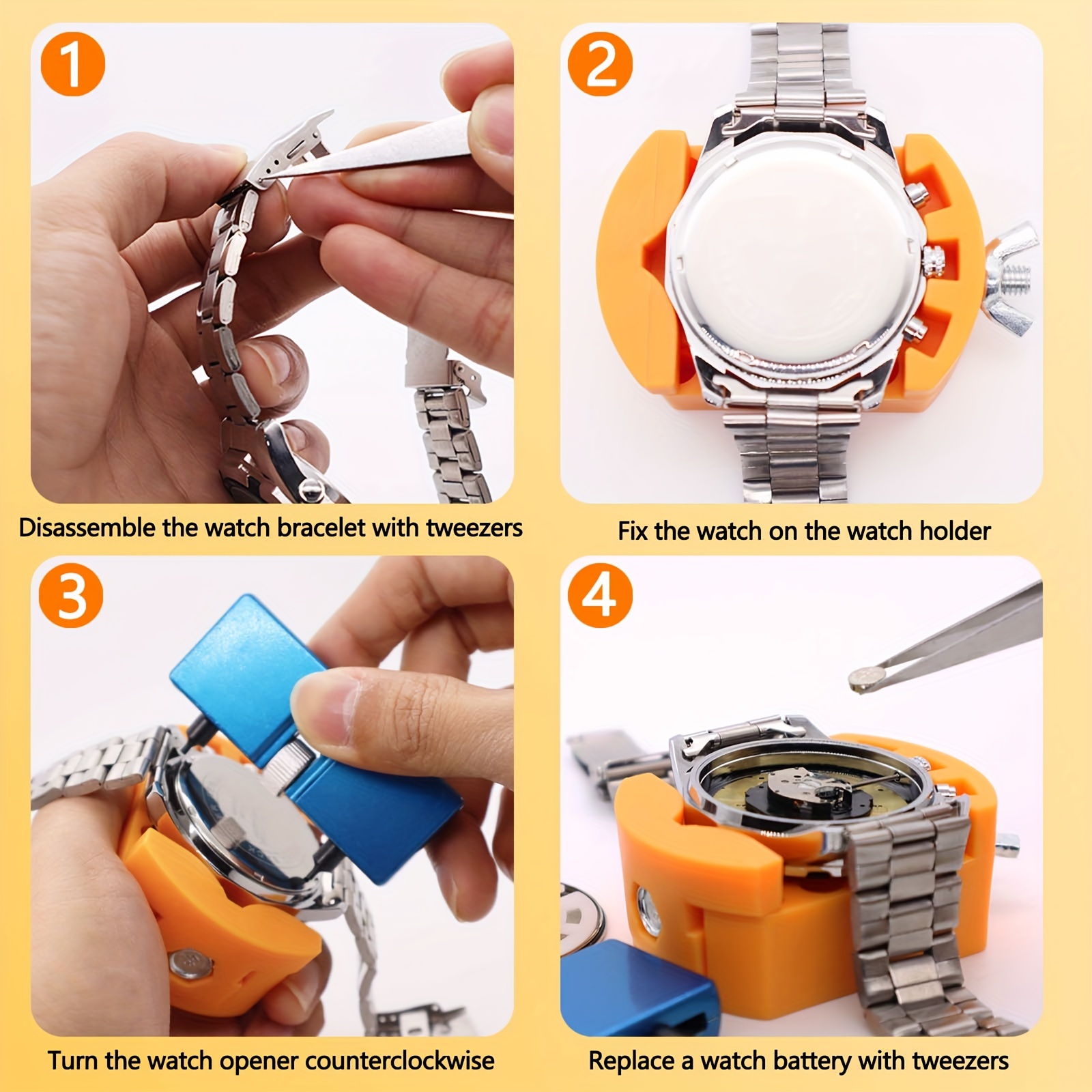 Watch Repair Kit For Watch Battery Replacement Watch Link - Temu