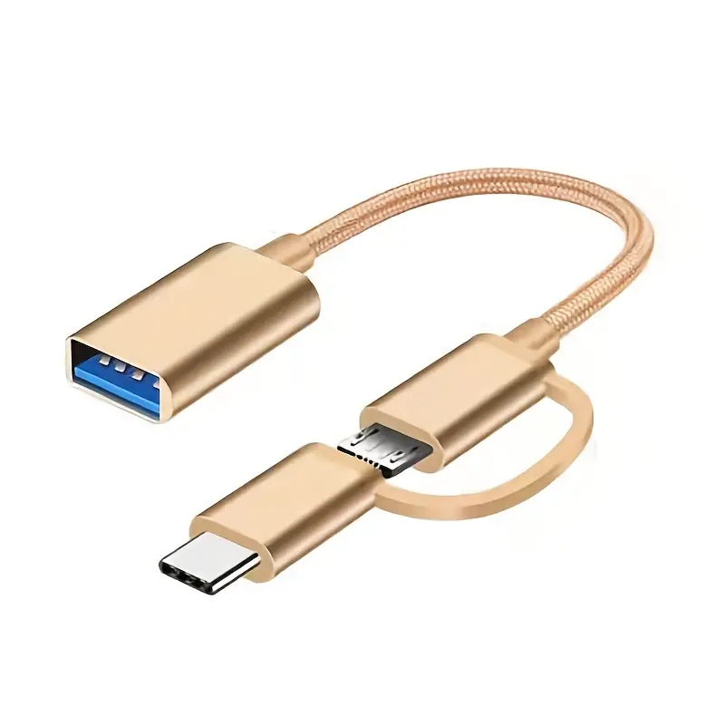 2in1 Usb Otg Adapter Cable Usb Female To Micro Usb Male - Temu