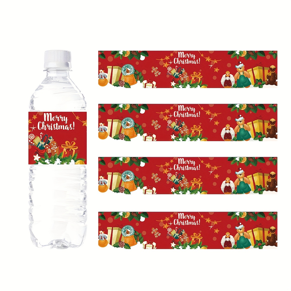 Printable Christmas Water Bottle Labels