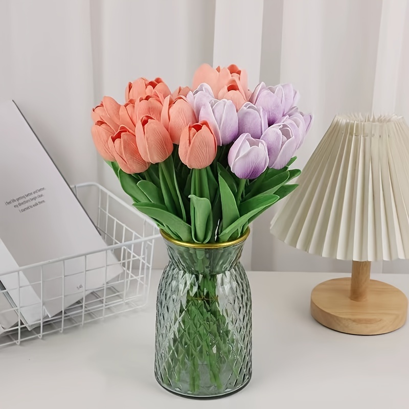 10 Fiori Di Tulipano Artificiale, Fiori Di Tulipano PU Di Simulazione,  Fiori Finti Al Tocco Reale, Per Composizioni Nuziali, Bouquet Da Sposa,  Centrotavola, Giardino, Cortile, Matrimonio, Compleanno, Decorazioni Per La  Doccia, Decorazioni