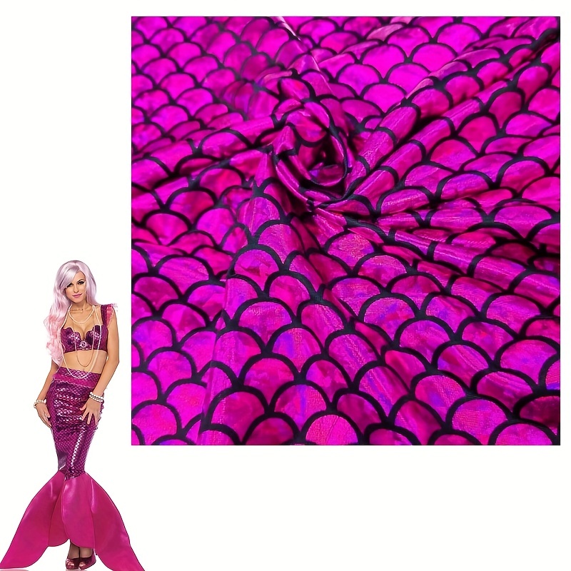 Laser Hologram Blue to Pink Reversible Sequin Fabric - OneYard
