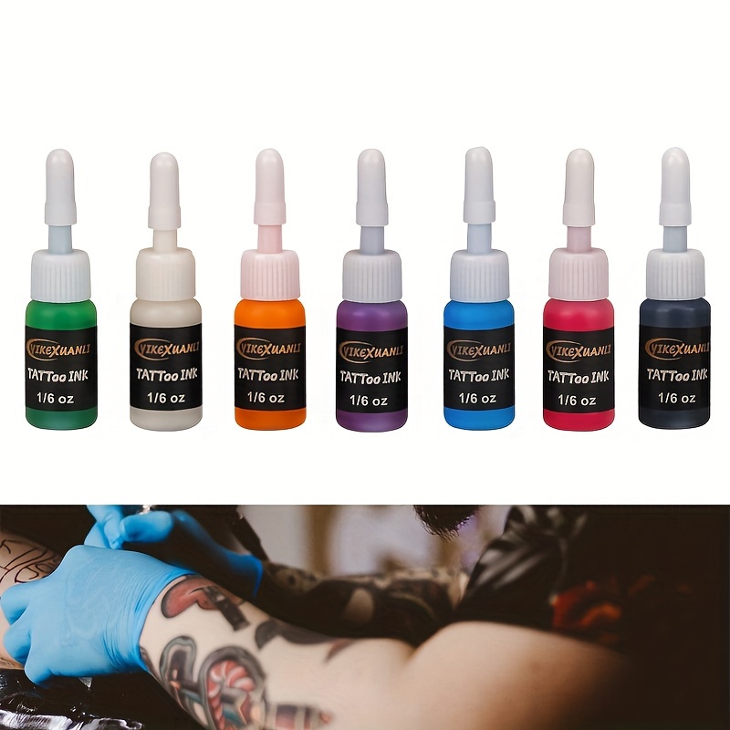 7pcs/set Tattoo Ink Set, Professional Tattoo Set, Long Lasting Tattoo  Painting Tattoo Supplies, Professional Supply For Body Art