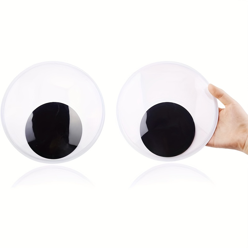 Black Wiggle Google Eyes Self adhesive Black And White Craft - Temu