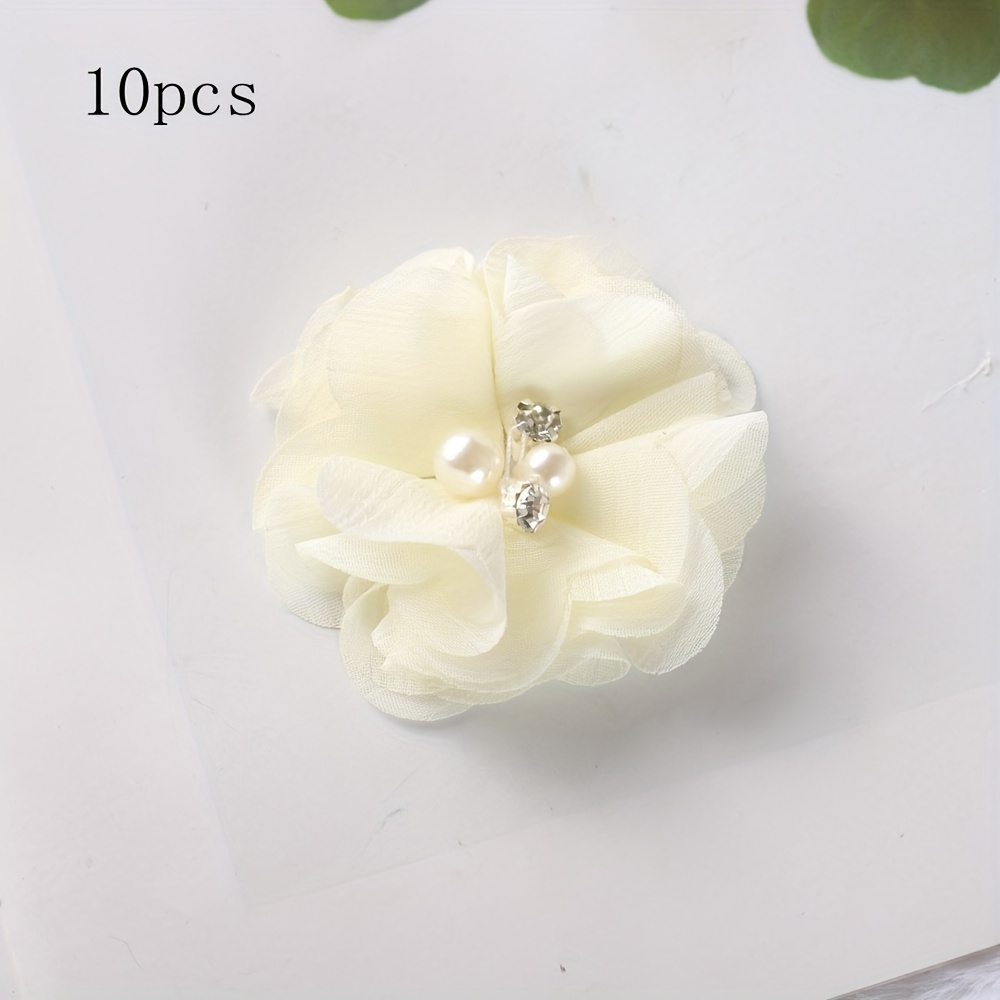 Artificial White Ivory Rose Flower Hair Accessory - Silk Ivory Rose Hair  Comb/Clip