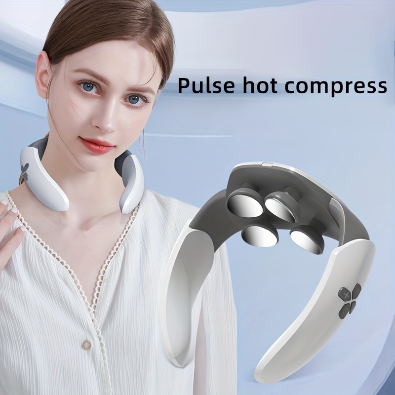 Portable Pulse Neck Massager With Heat For Pain Relief Deep Tissue