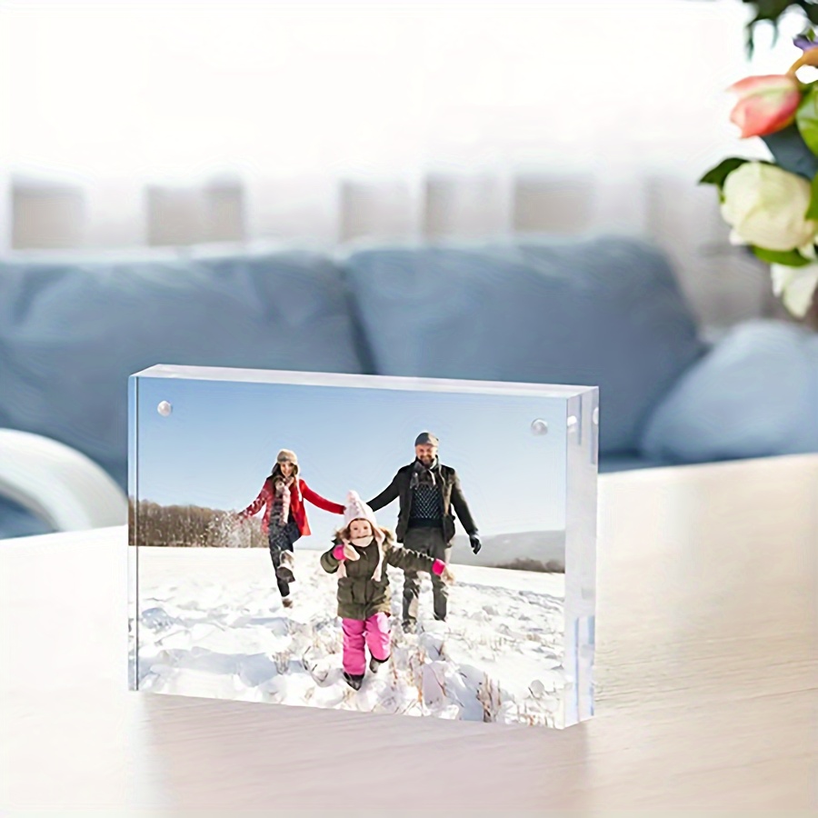 Acrylic Picture Frames Clear Magnetic Photo Frame Wall - Temu